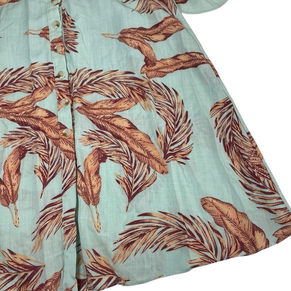 Lucy Paris Palm Leaf Dress Cutout Midi Small - Picture 8 of 13